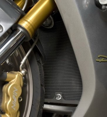 Ochranná mřížka chladiče R&G Racing BLACK - Triumph 675 Daytona ('06-)